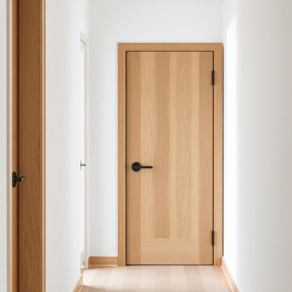 Innentür aus Eichenfurnier mit verdeckter Zarge