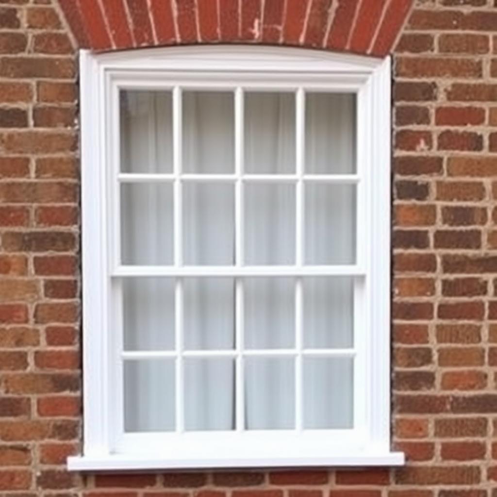 Historisches Sash-Fenster mit Sprossen
